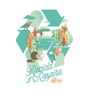 Ilustración El Reto, recicla y respira