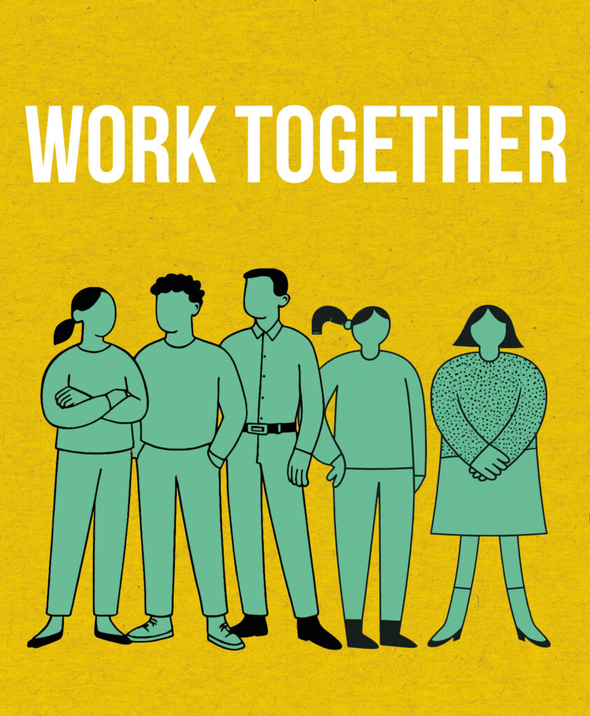 Ilustración trabajamos juntos