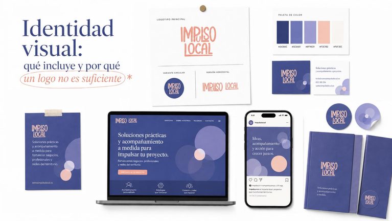 Ejemplo de identidad visual completa de Impulso Local